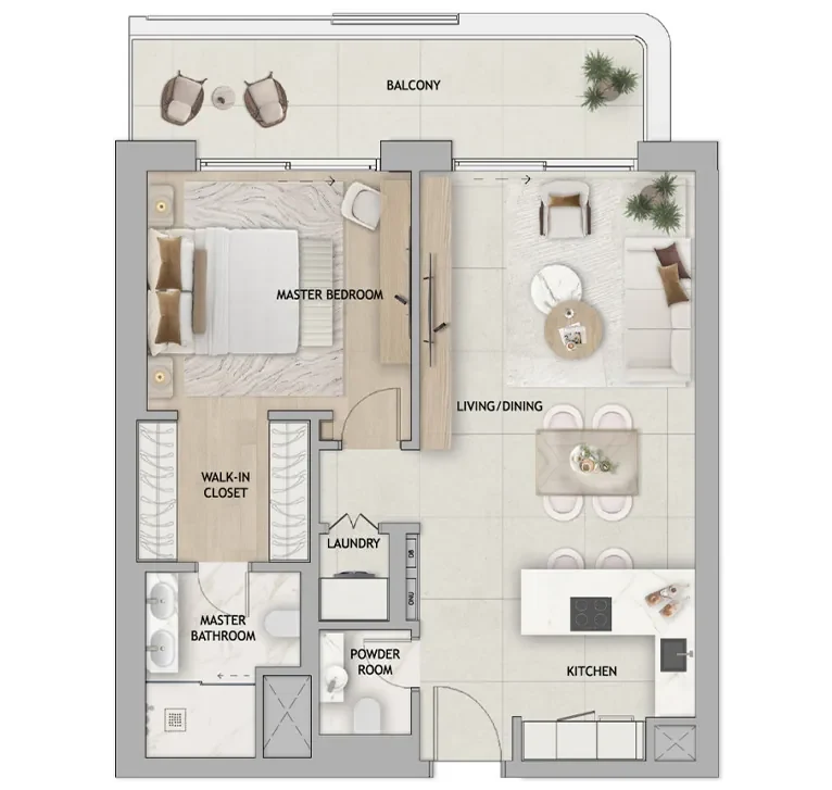 1 BR Apartment
